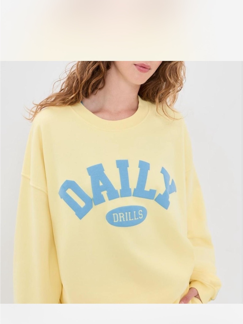 Daily Drills Oversized Crew - Lemonade M/L